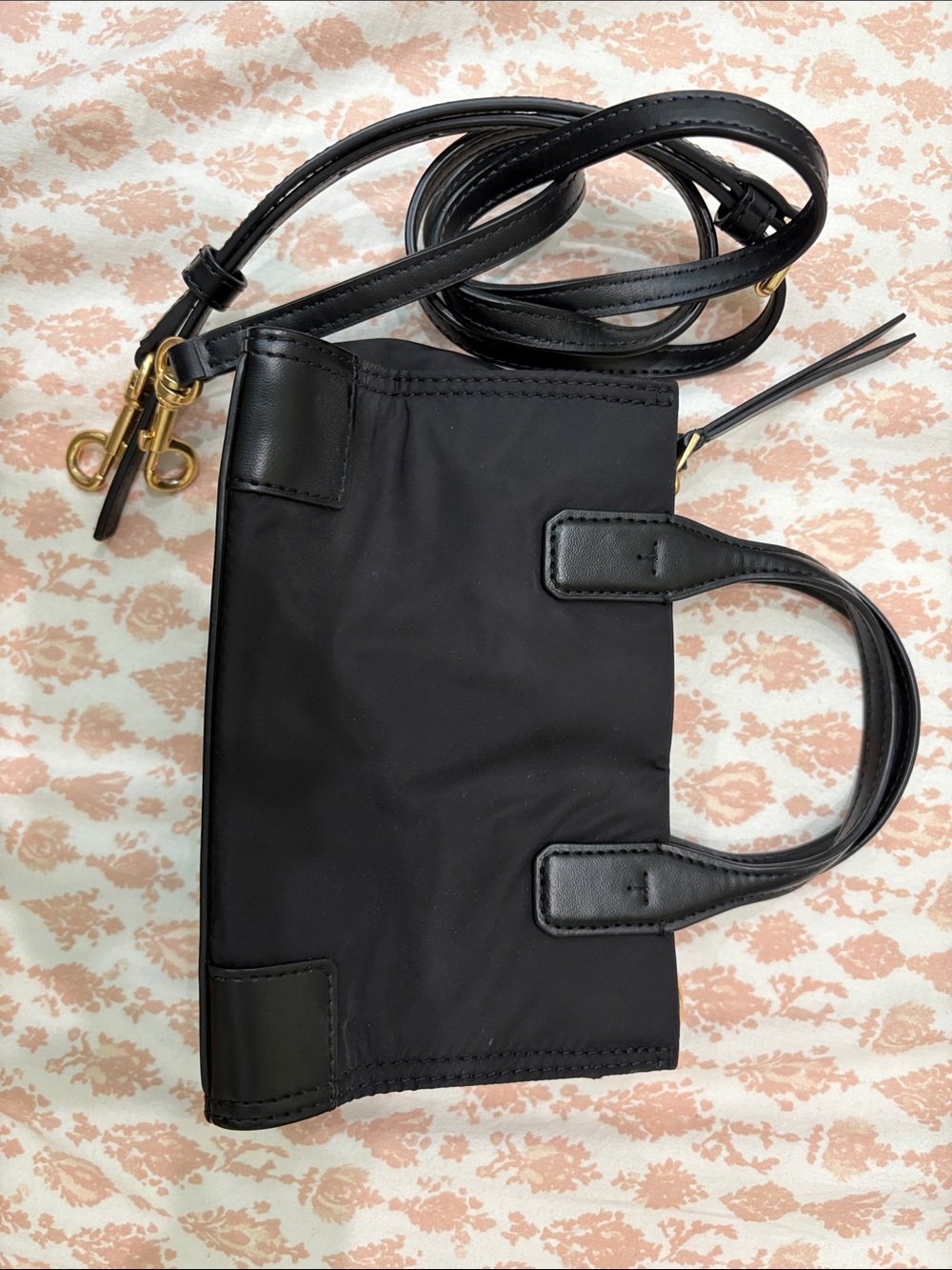 Tory Burch Ella Micro Recycled Nylon Tote Crossbody Bag - Picture 3 of 4